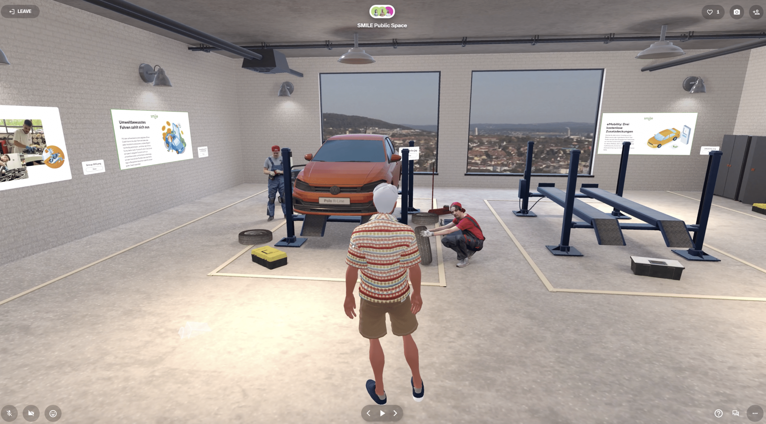 Smile.meta Garage für das Autoversicherungsangebot von Smile.