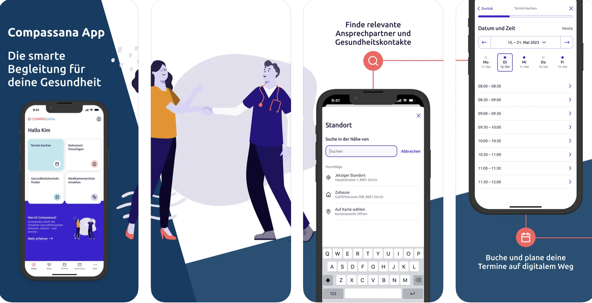 Kostenlose Compassana Patienten-App ab sofort schweizweit nutzbar.