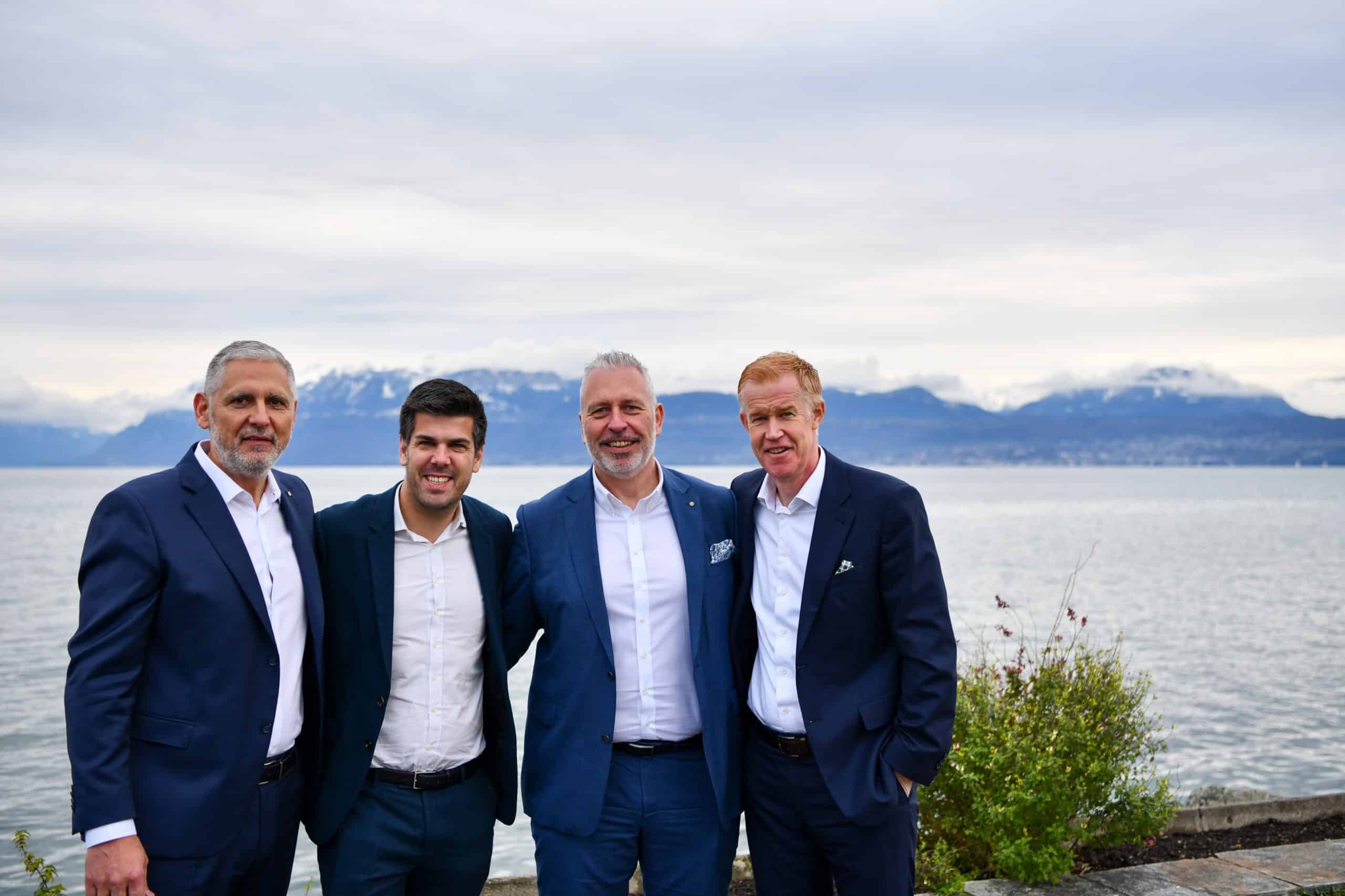 Verlingue AG übernimmt ProConseils Solutions:Von links nach rechts : Joseph Gelsomino, Benjamin Verlingue, Alain Bornand & Marco Buholzer.