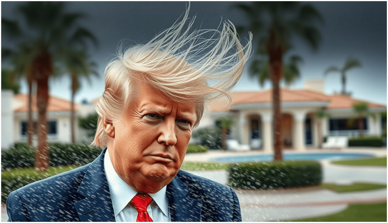 Trump's denial of climate change and its consequences: Storms and severe weather also reach Mar-a-Lago in Florida.
