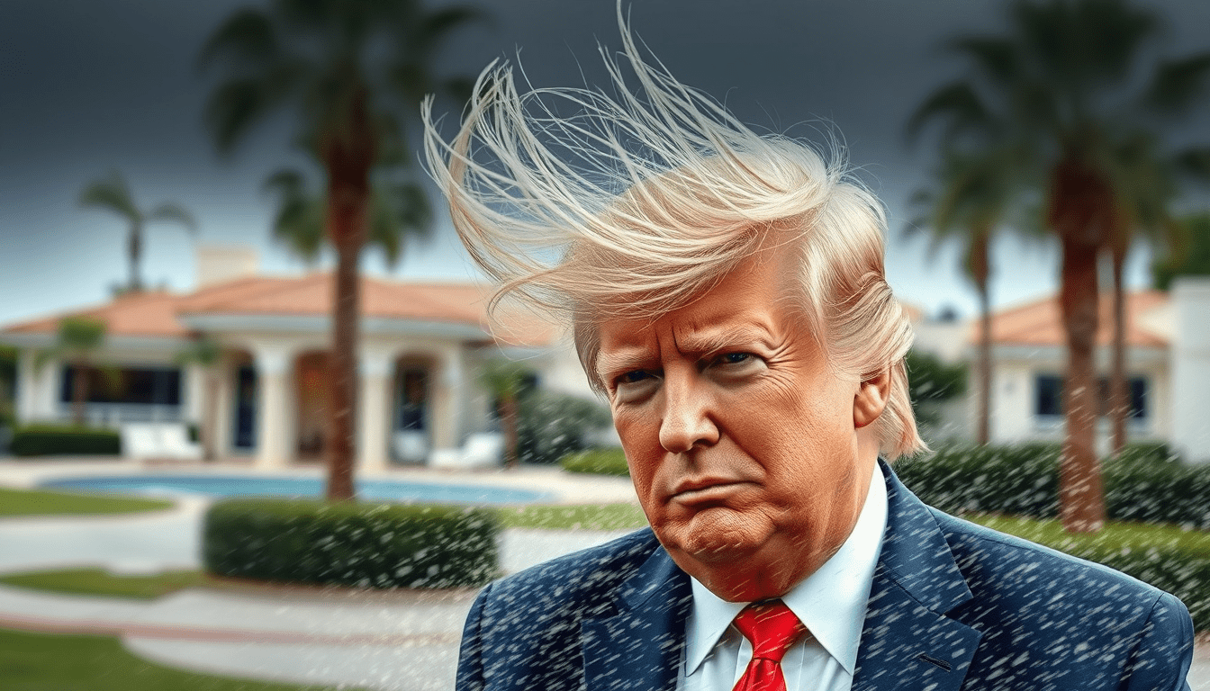 Trumps Leugnung des Klimawandels und seine Folgen: Stürme und Unwetter erreichen auch Mar-a-Lago in Florida.