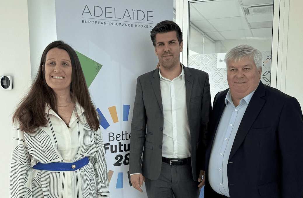 Adelaïde Gruppe bestätigt Wachstumskurs und stärkt Präsenz in Europa. V.l.n.r.: Audrey und Benjamin Verlingue und Gilles Beneplanc.