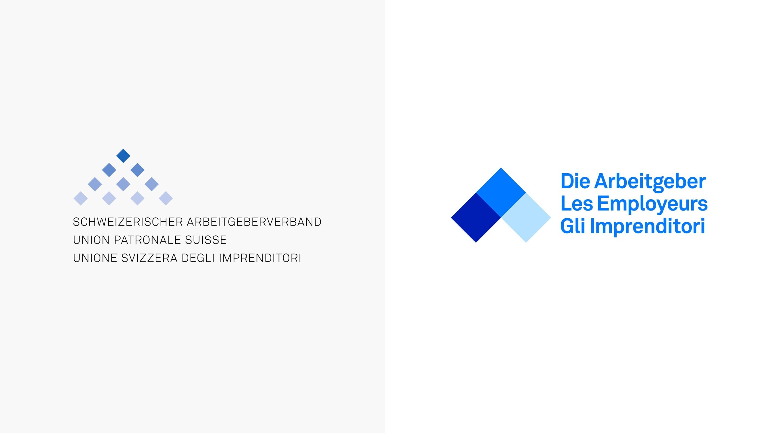 Neuer Markenauftritt des Schweizer Arbeitgeberverbands.