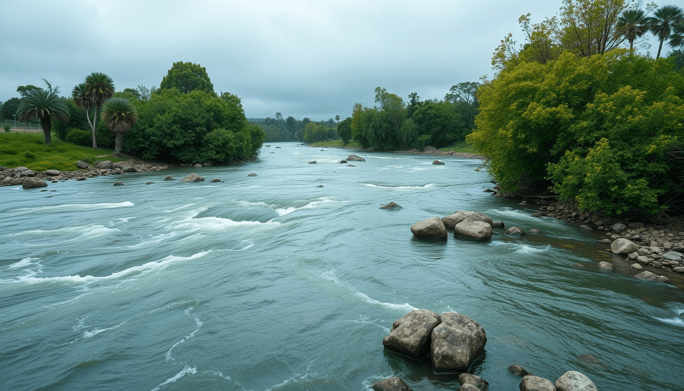 Volle Flüsse nach Regen: Die Suva warnt vor unterschätzten Risiken.