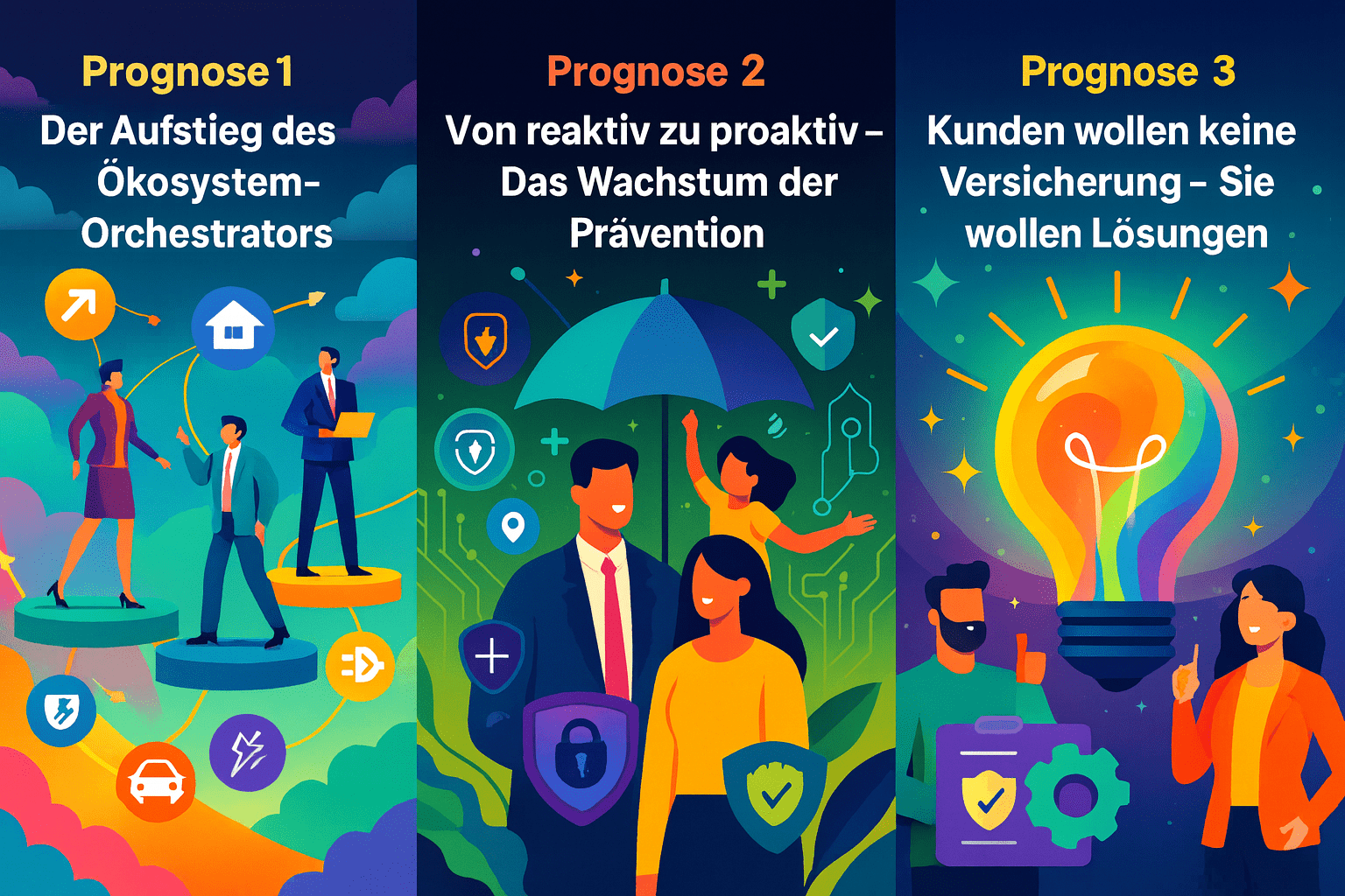 Drei Prognosen für die Versicherungsbranche.