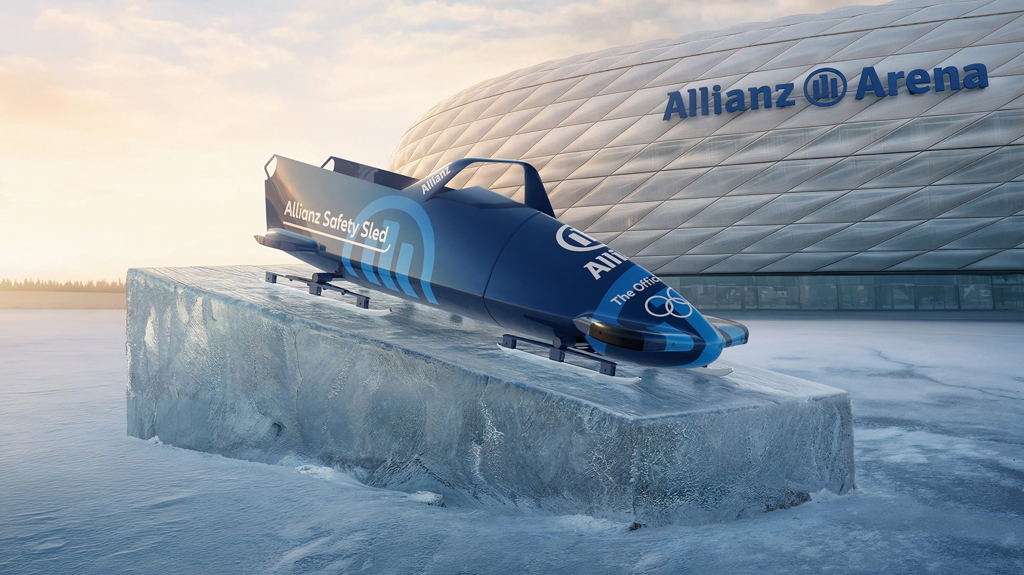 Innovativer Kopfschutz für den Bobsport mit dem Allianz Safety Sled.